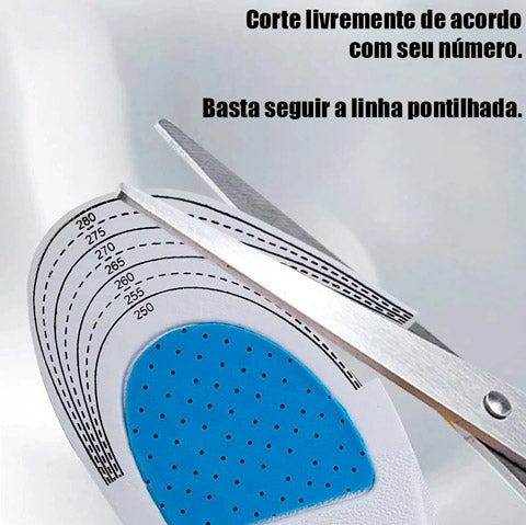 Palmilha Ortopédica de Silicone para Fascite Plantar e Esporão de Calcâneo - Foot Care